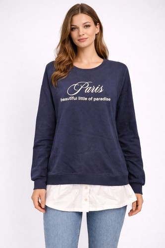 Sweatshirt mit blusen - sweatshirt,